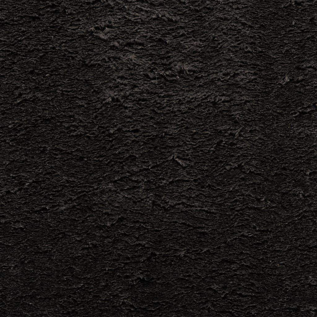 Teppich HUARTE Kurzflor Weich und Waschbar Anthrazit 60x110 cm