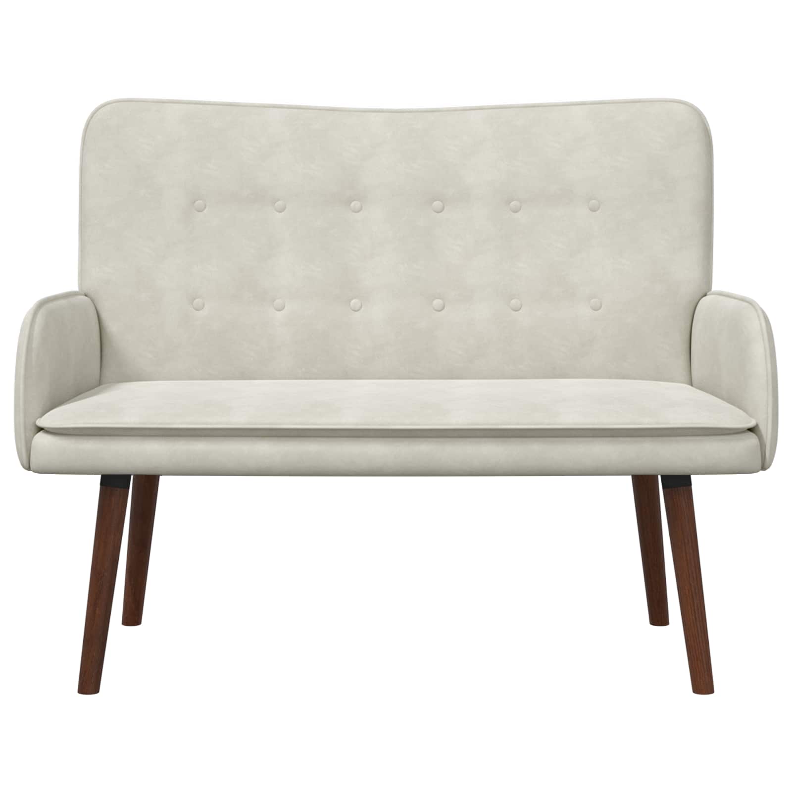 2-Sitzer Sofa Hellgrau 115 x 61 x 87 cm Samt (V)