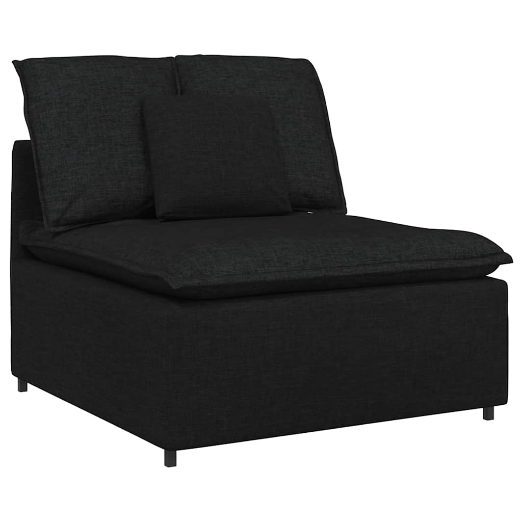 Modulares Sofa Endmodul mit Armlehne Kissen Hellgrau 100 cm