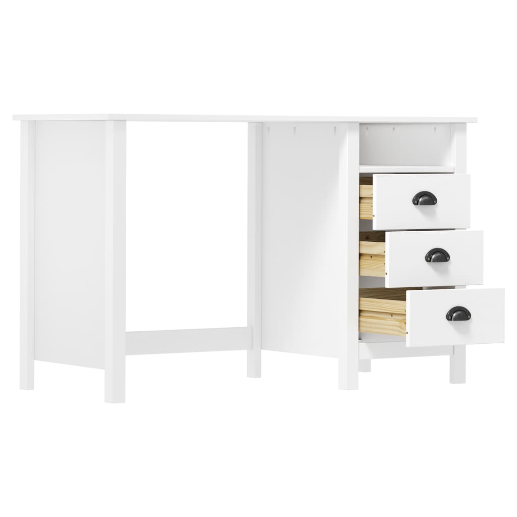 Schreibtisch Hill mit 3 Schubladen 120×50×74 cm Kiefernholz