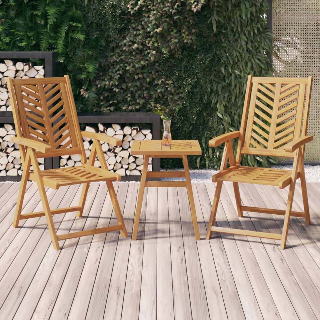 Gartenstuhl 4 pcs Braun Massivholz Akazie