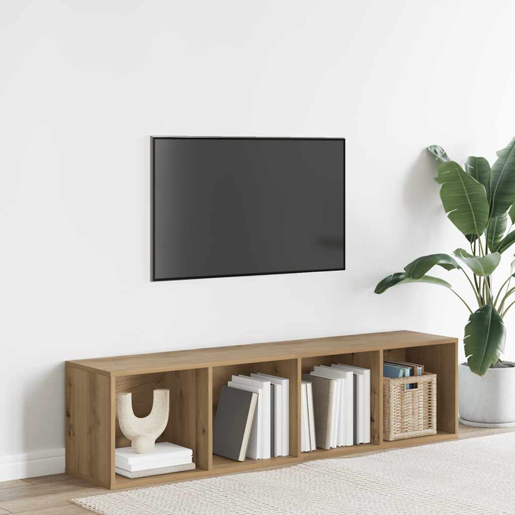 Bücherregal/TV-Schrank Weiß 143×30×36 cm
