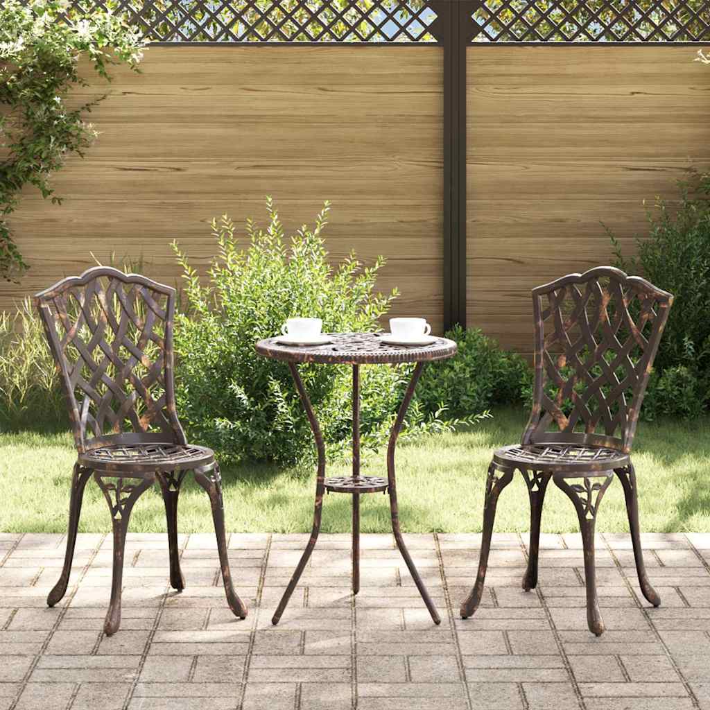 Gartenstuhl 2 pcs Bronze 39 x 40 x 87cm Aluminium