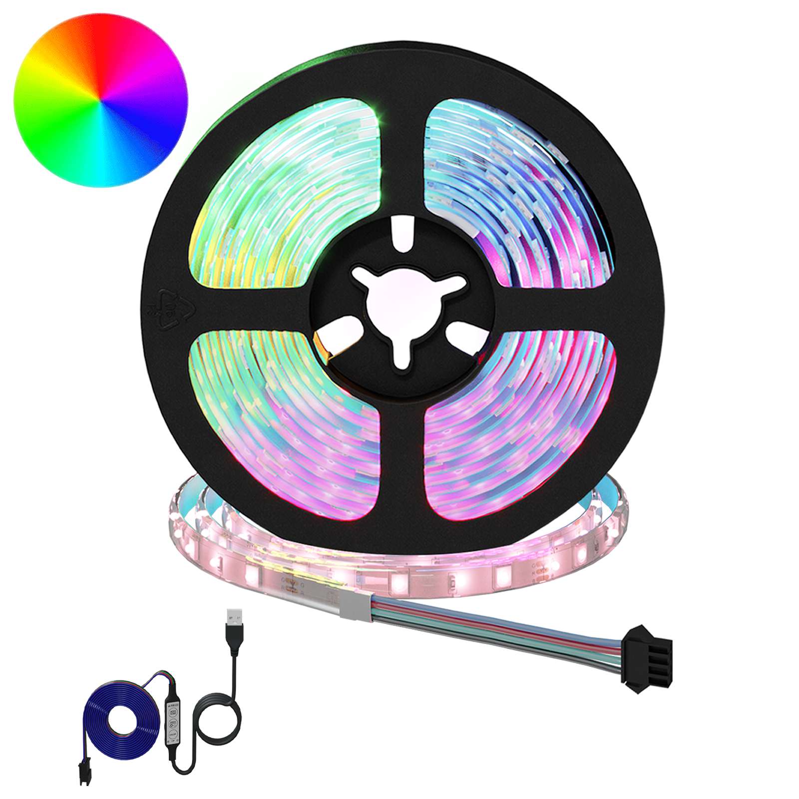 LED Streifen 2 pcs Schwarz und Transparent 3000 mm