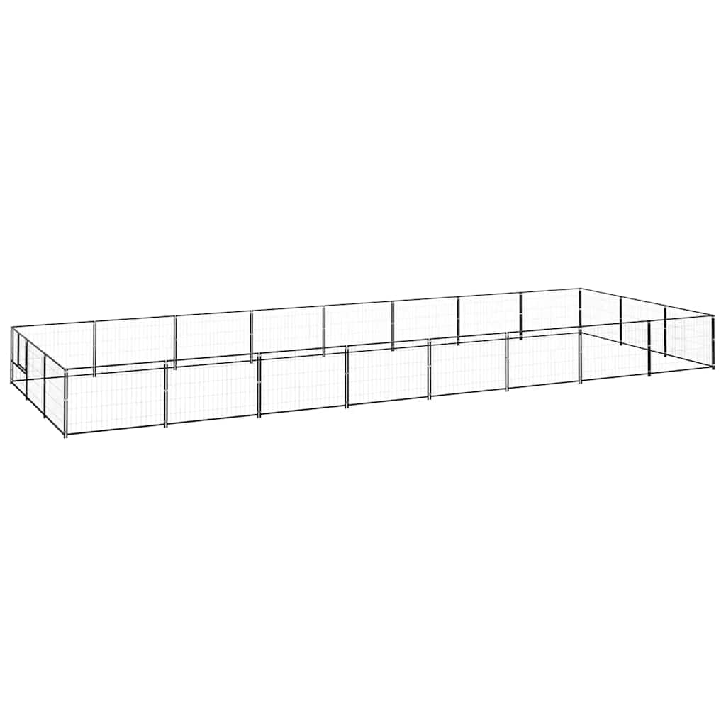Hundezwinger Schwarz 4 m² Stahl