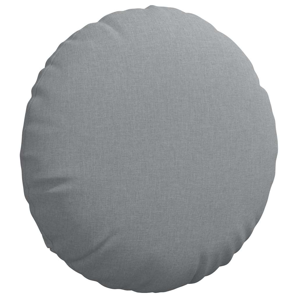 Sitzkissen 2 pcs Hellgrau Ø30 x 13 cm Stoff