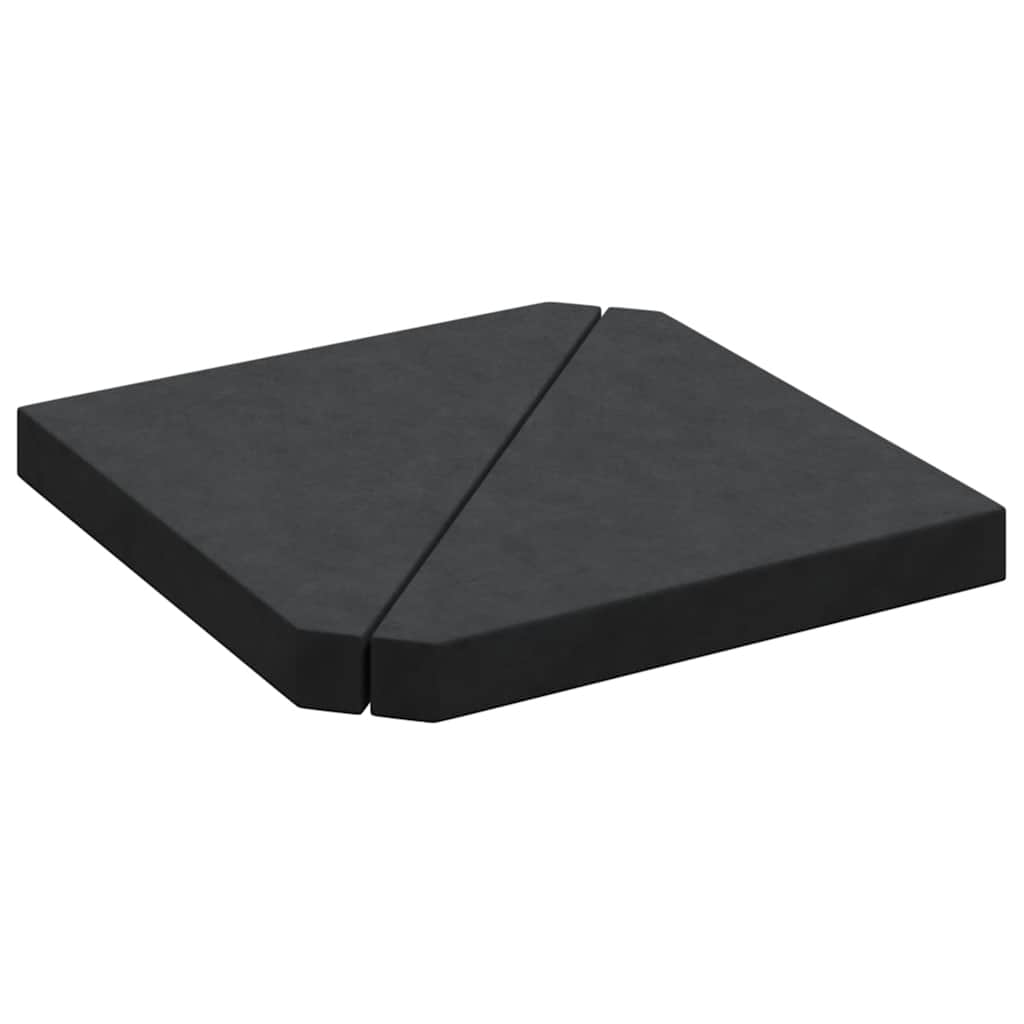 Schirmgewichtsscheiben 2 Stk. Grau Granit Dreieckig 14 kg