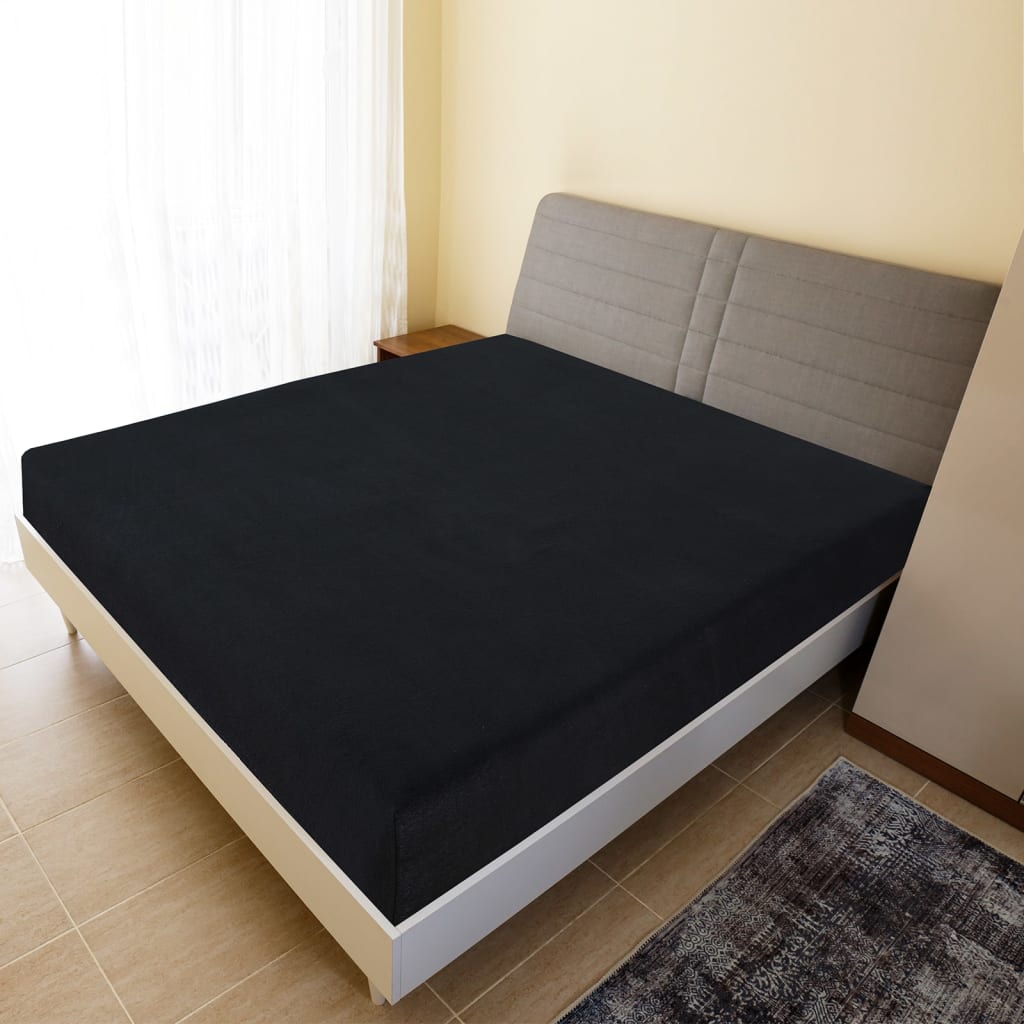 Spannbettlaken Jersey Anthrazit 90x200 cm Baumwolle