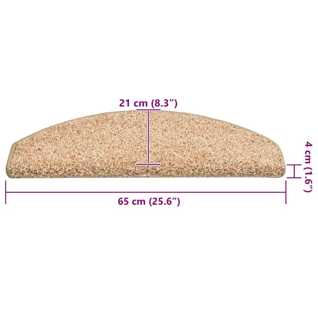 Stufenmatten 15 Stk. 56x17x3 cm Grau Halbrund