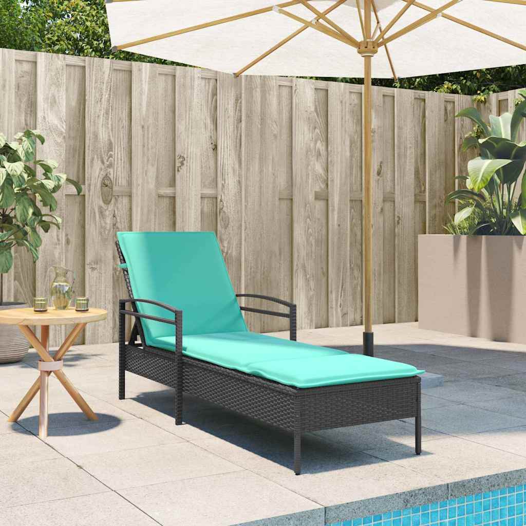 3-fach verstellbare Sonnenliege Poly-Rattan Braun
