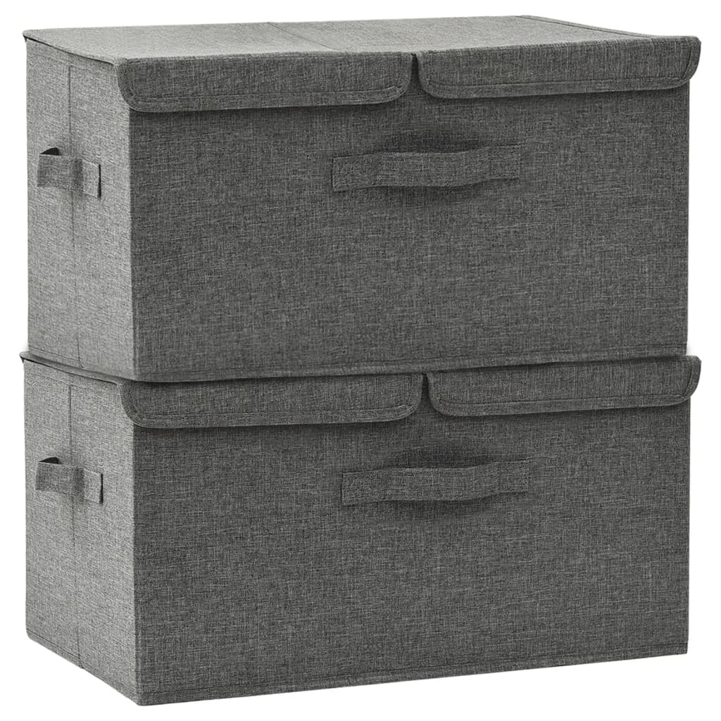Aufbewahrungsbox Stoff 50x30x25 cm Anthrazit