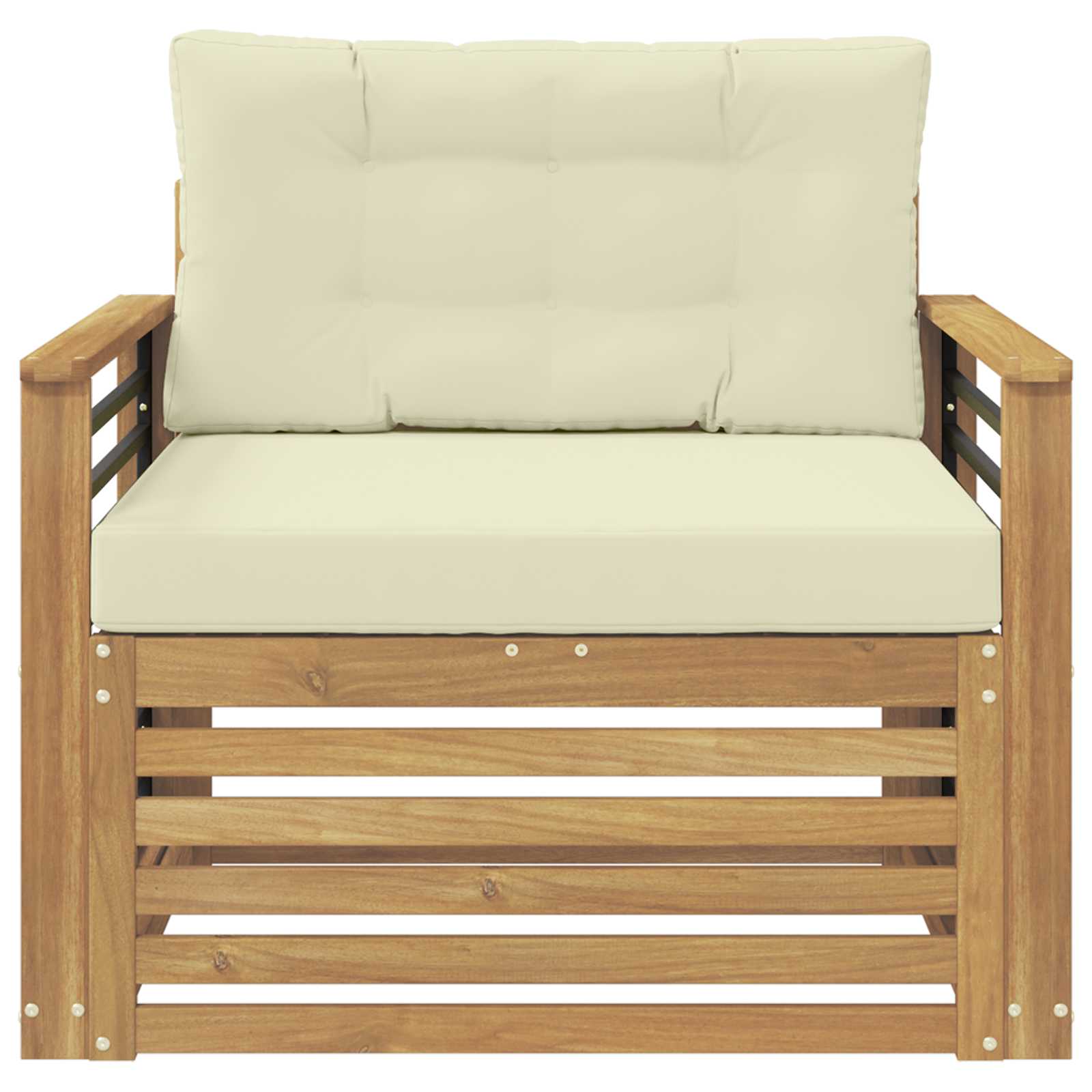 2 Stück Outdoor-Sofa Natur