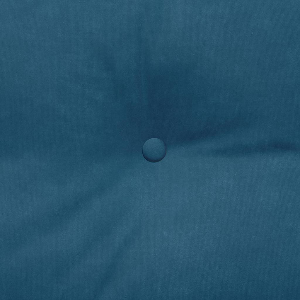 Rückenkissen Blau 45 x 24 x 50 cm Samt