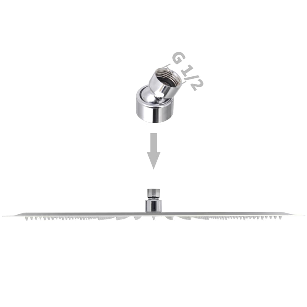 Regenbrause Edelstahl 25x25 cm Quadratisch