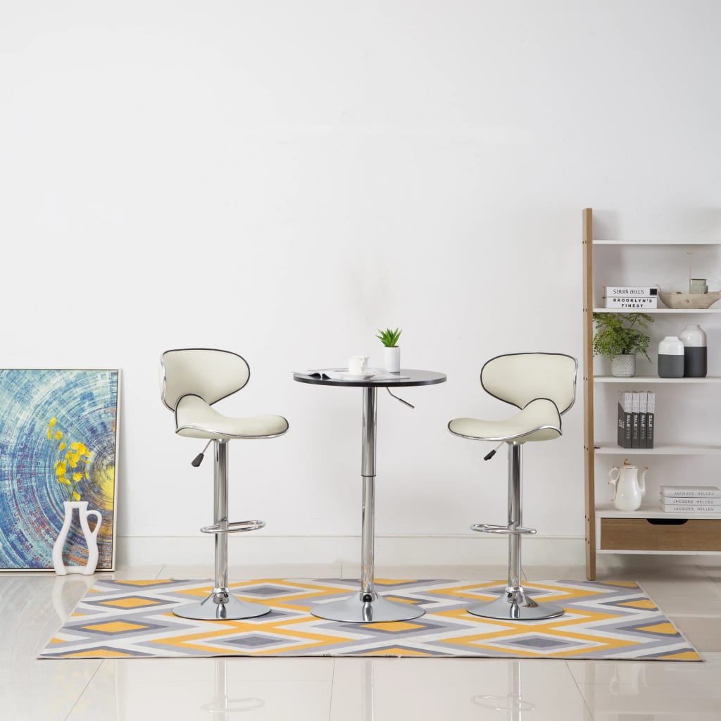 Barhocker 2 Stk. Rot Kunstleder