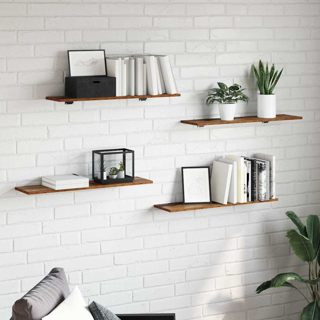 Bücherregal-Bretter 4 Stk. Weiß 40x10x1,5 cm Holzwerkstoff
