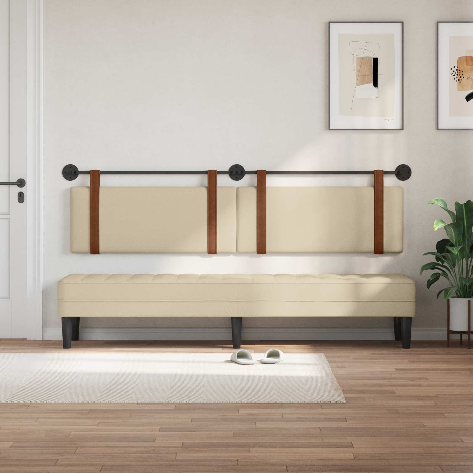 Hängendes Kopfteil Mit LED Licht Wolkengrau Antikes PU