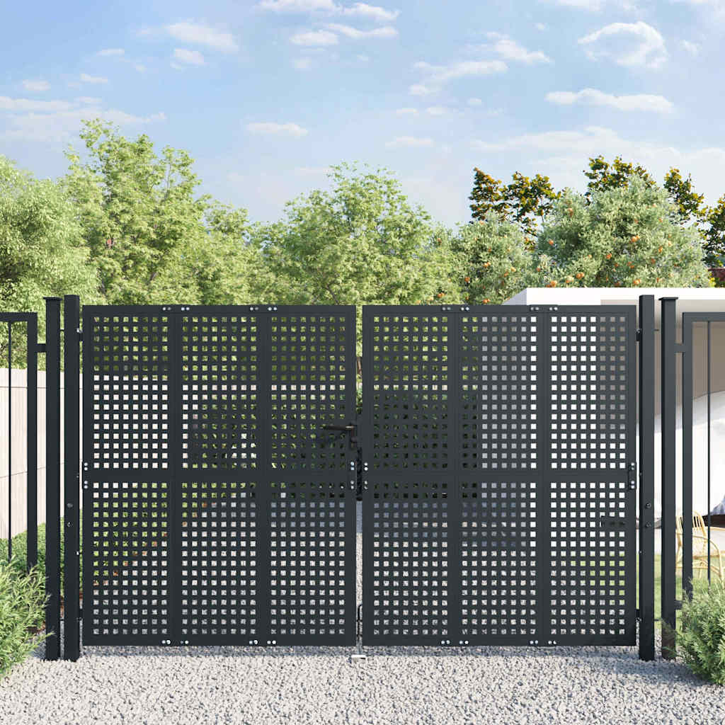 Gartentor Anthrazit 100x75 cm Stahl