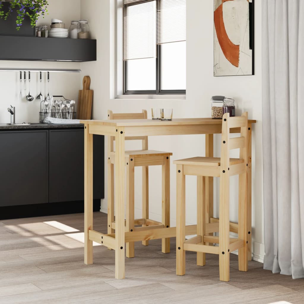 5-tlg. Bar-Set Massivholz Kiefer