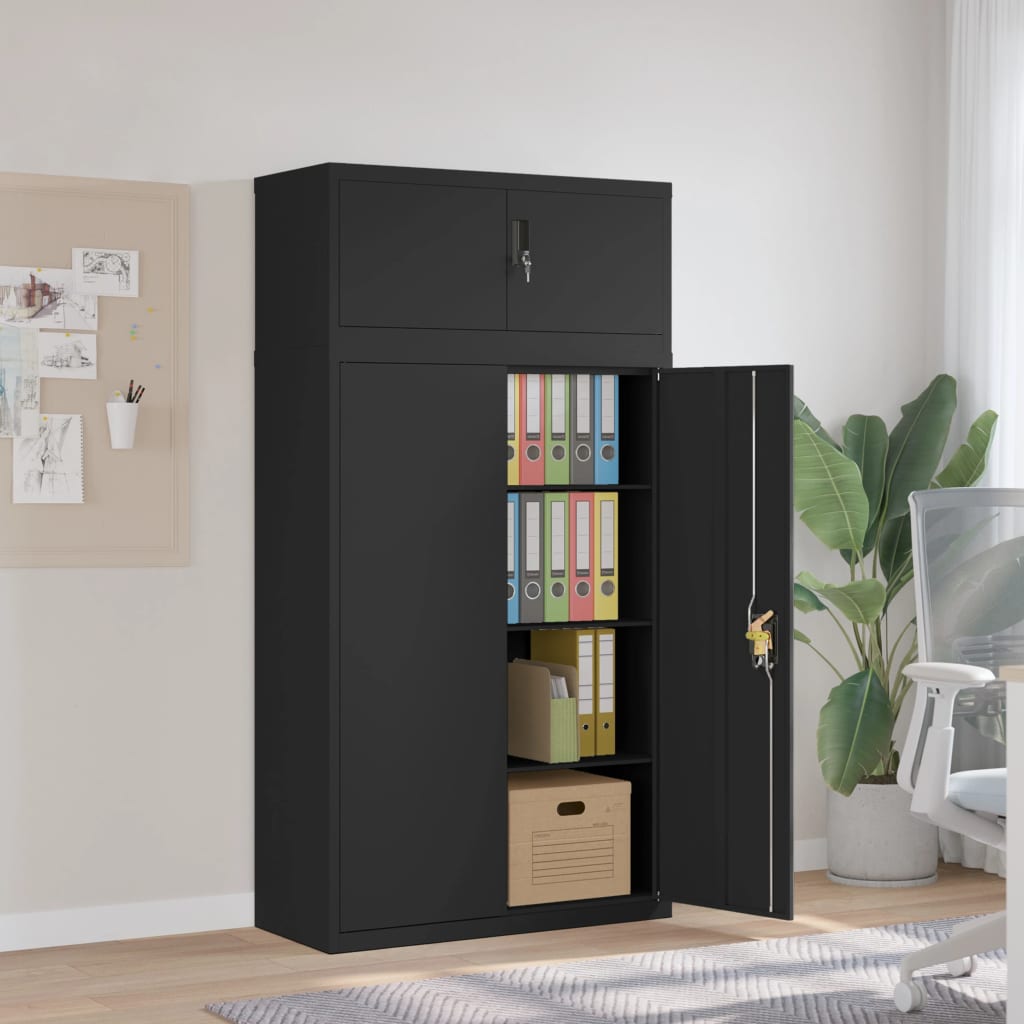 Aktenschrank Weiß 90x40x110 cm Stahl