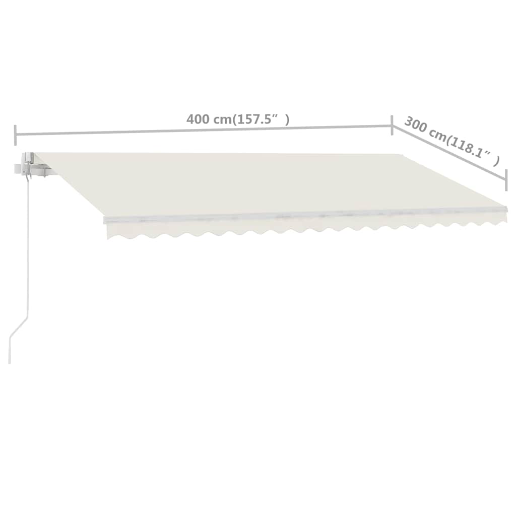 Standmarkise Manuell Einziehbar 300x250 cm Creme