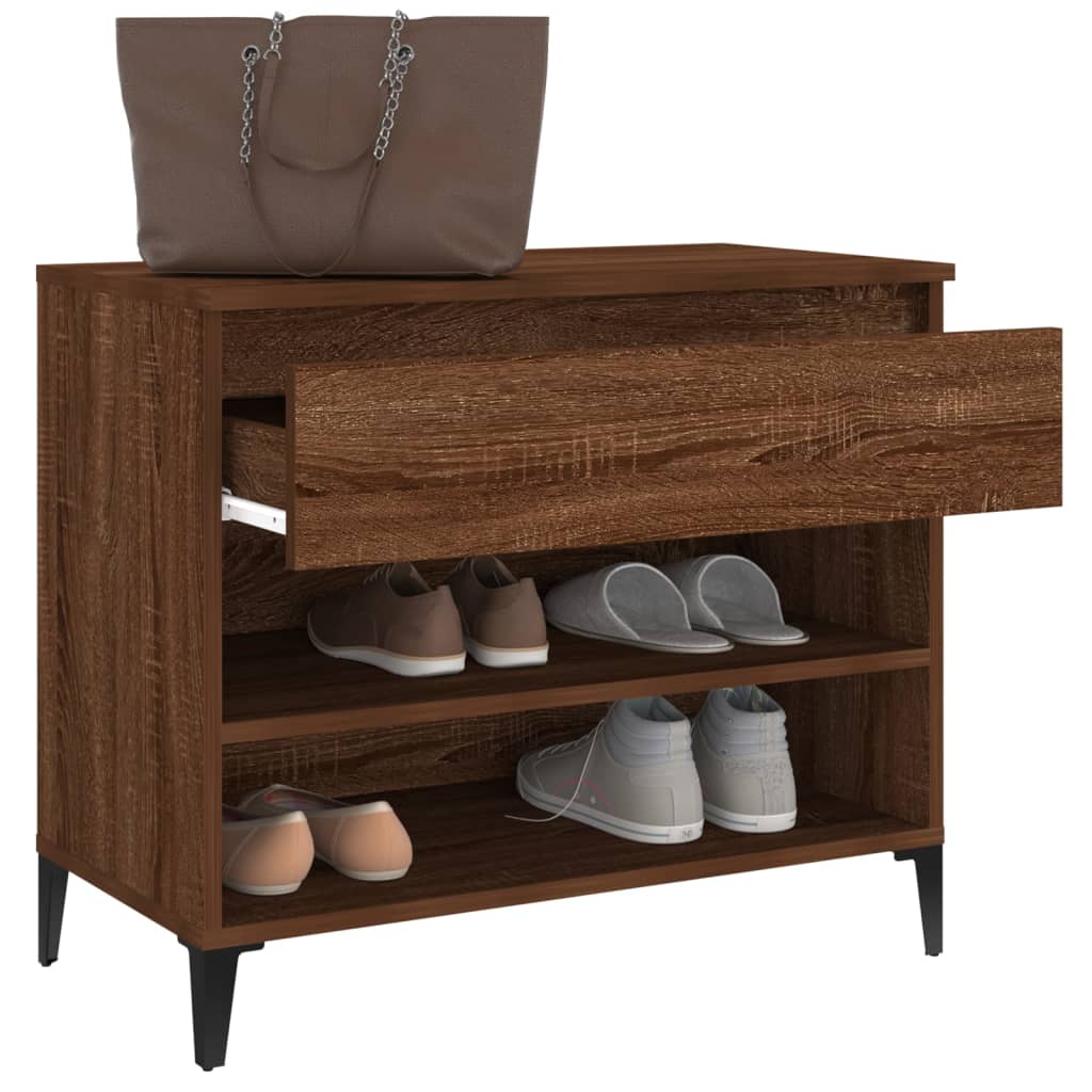 Schuhregal Weiß 70x36x60 cm Holzwerkstoff