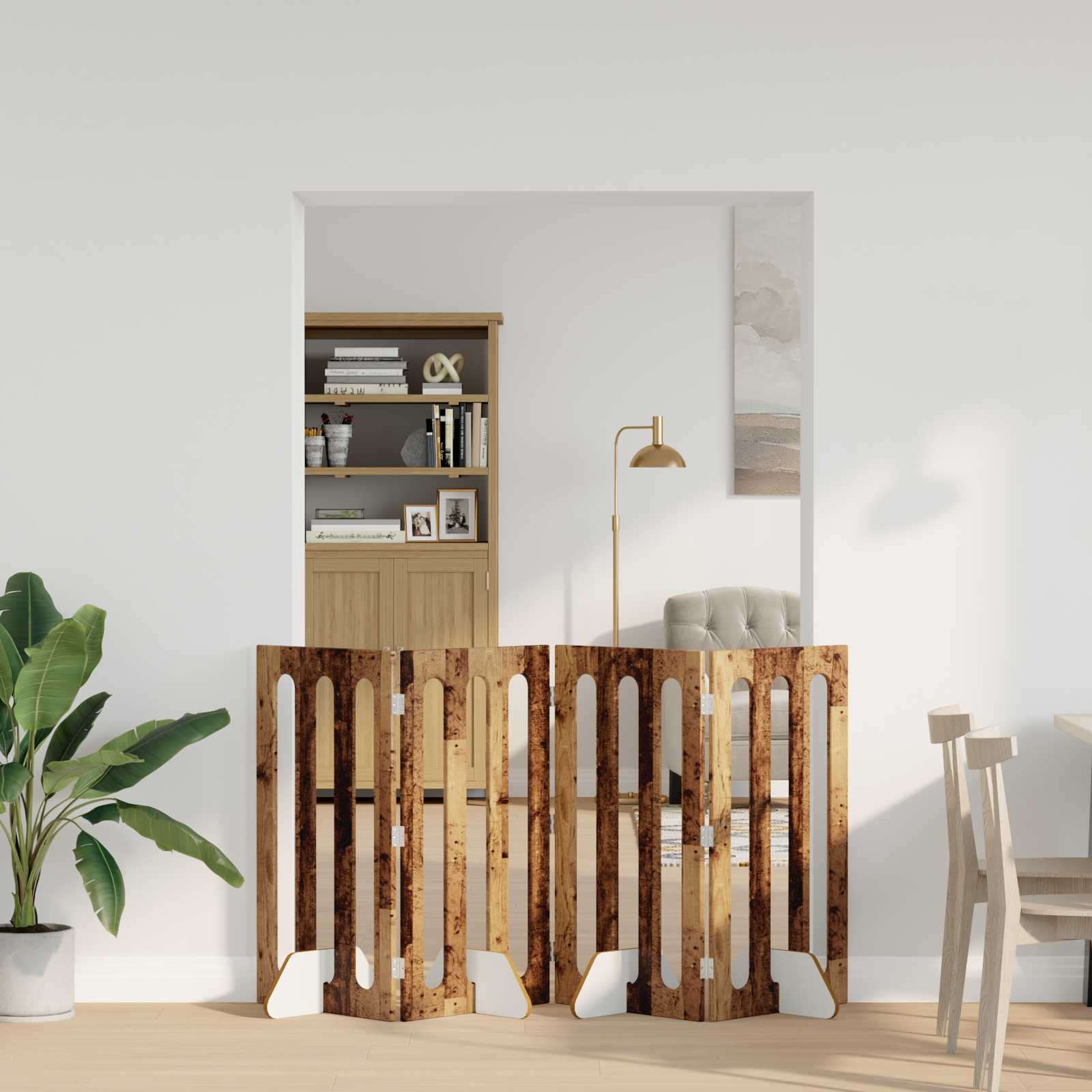 Faltbarer Haustierzaun 2 pcs Weiß 100,5 x 38 x 70 cm