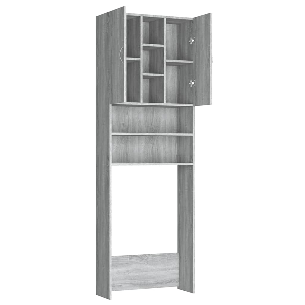 Waschmaschinenschrank Weiß 64x25,5x190 cm
