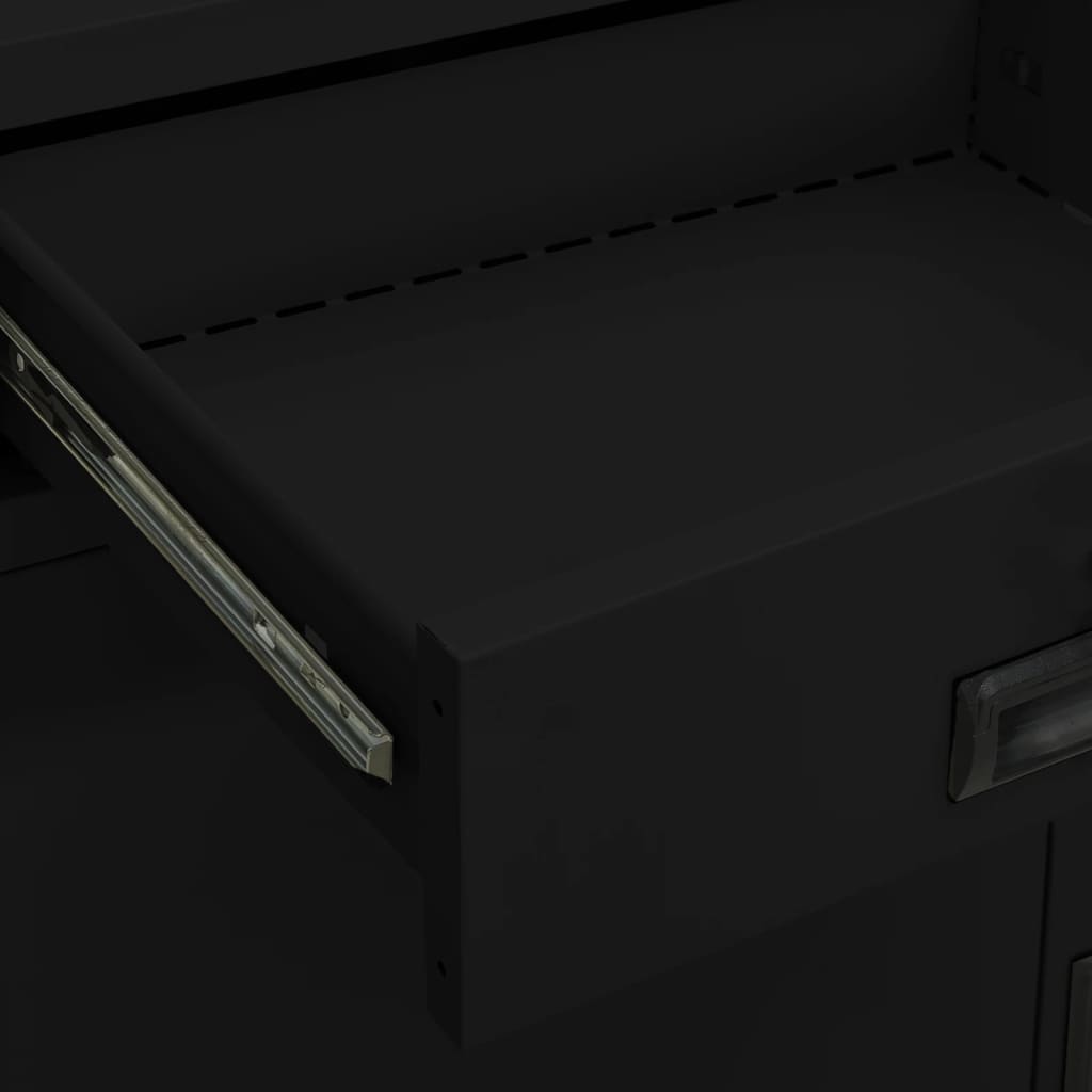 Büroschrank mit Pflanzkasten Anthrazit 90x40x125 cm Stahl