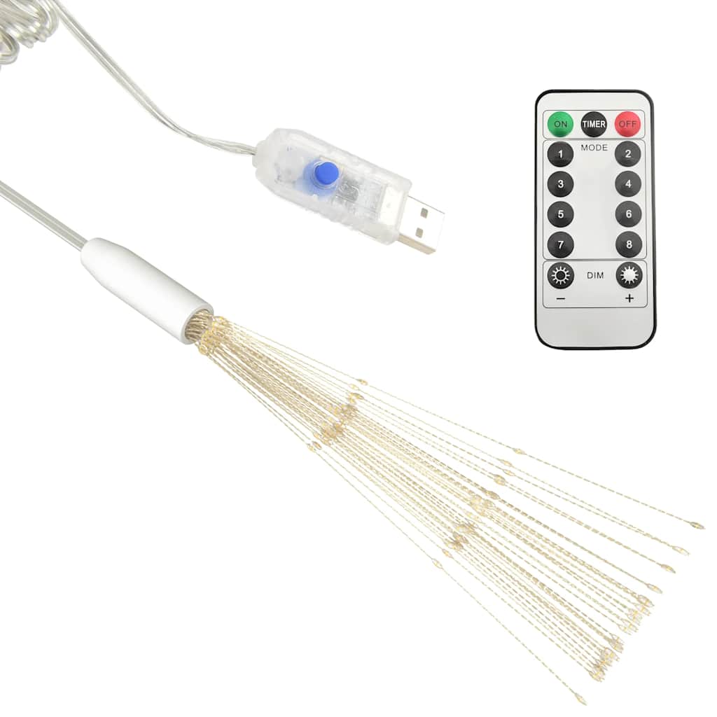 Feuerwerkslicht Weihnachtsdeko Warmweiß 20 cm 140 LEDs