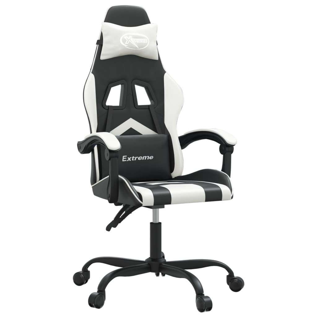 Gaming-Stuhl Drehbar Schwarz und Rot Kunstleder