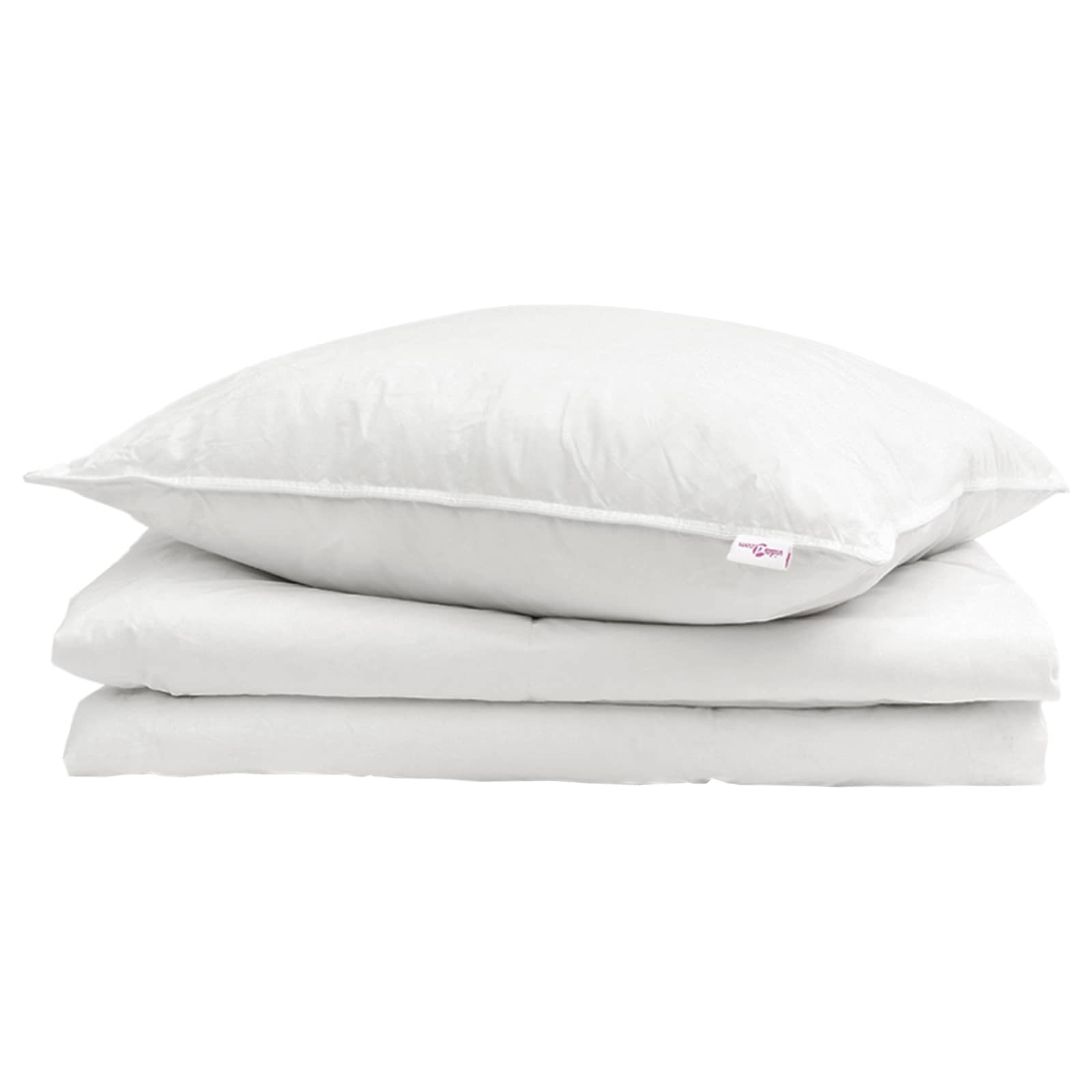 Sommerdecke mit Kissen 2 pcs Weiß Daunenfeder
