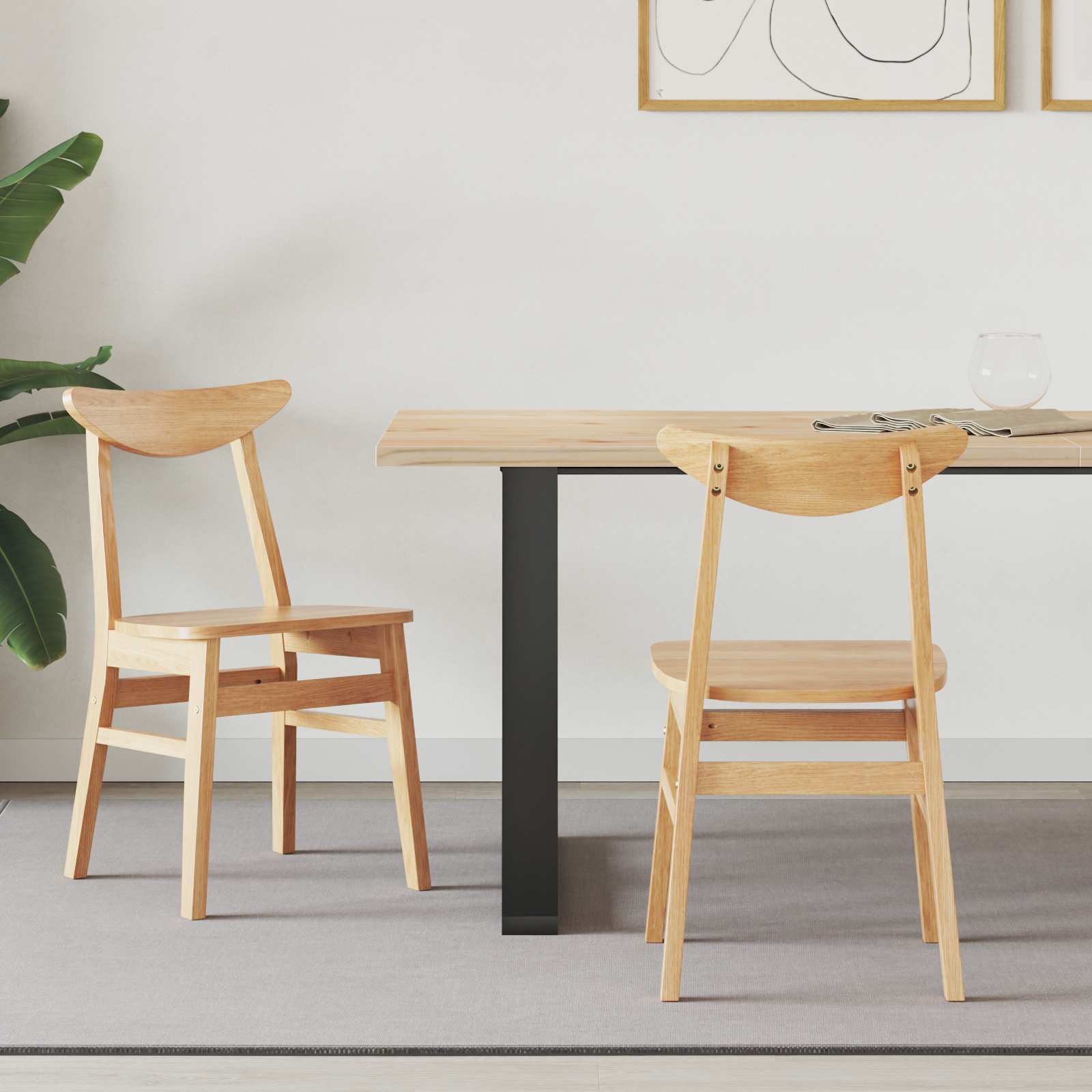 Esszimmerstühle 2 pcs Hellbraun 42 x 47.5 x 81 cm