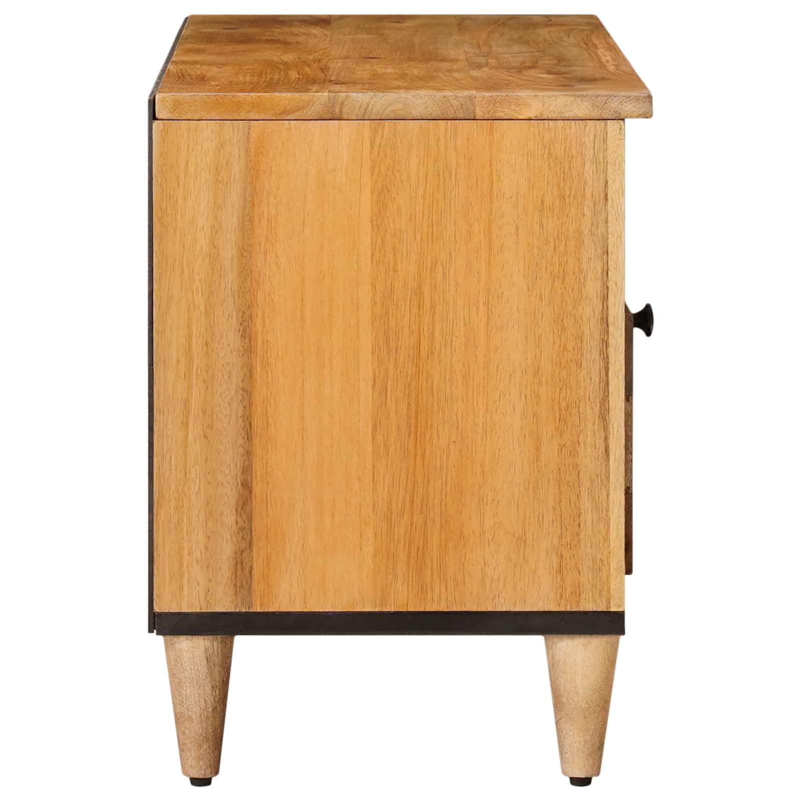TV-Schränk mit Regal Walnuss 100 x 33 x 46 cm Massivholz Mango