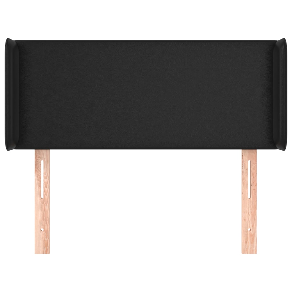 Kopfteil mit Ohren Creme 83x16x78/88 cm Kunstleder