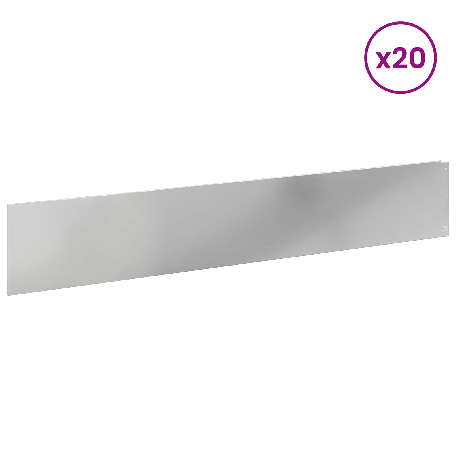 Raseneinfassung 10 pcs 100 x 12 cm Stahl Anthrazit