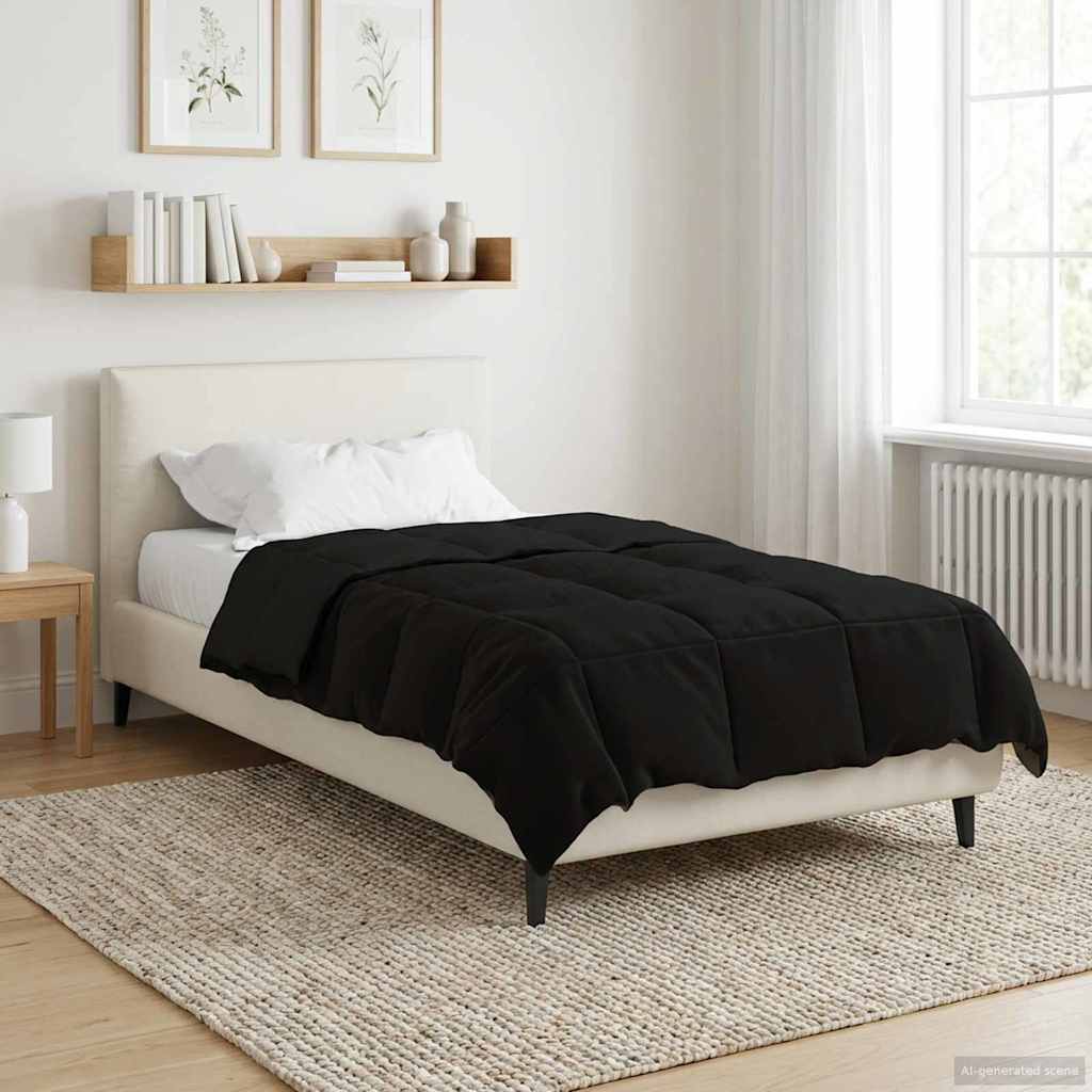 Winterbettdecke Gepolstert Anthrazit 240 x 260 cm Mikrofaser
