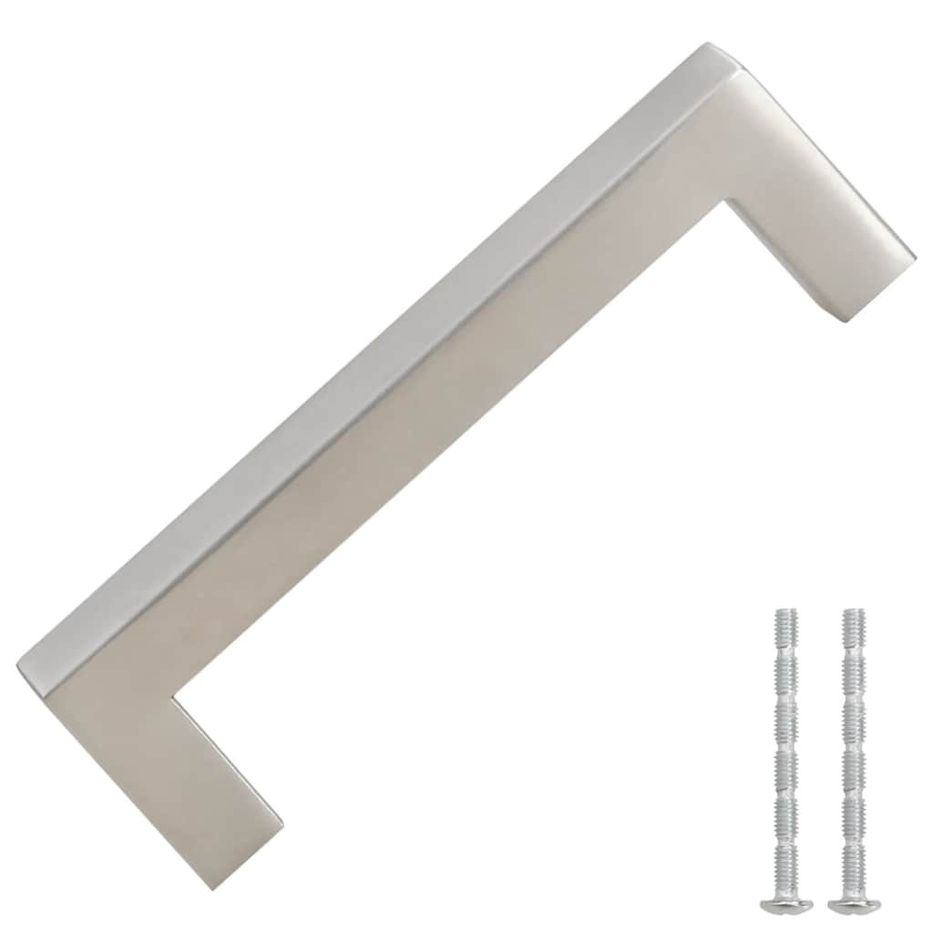 Möbelgriffe 10 Stk. Silbern 64 mm Edelstahl