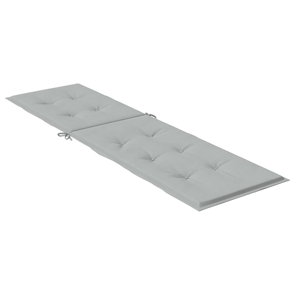 Liegestuhl-Auflage Melange Hellgrau (75+105) x 50 x 4 cm Stoff