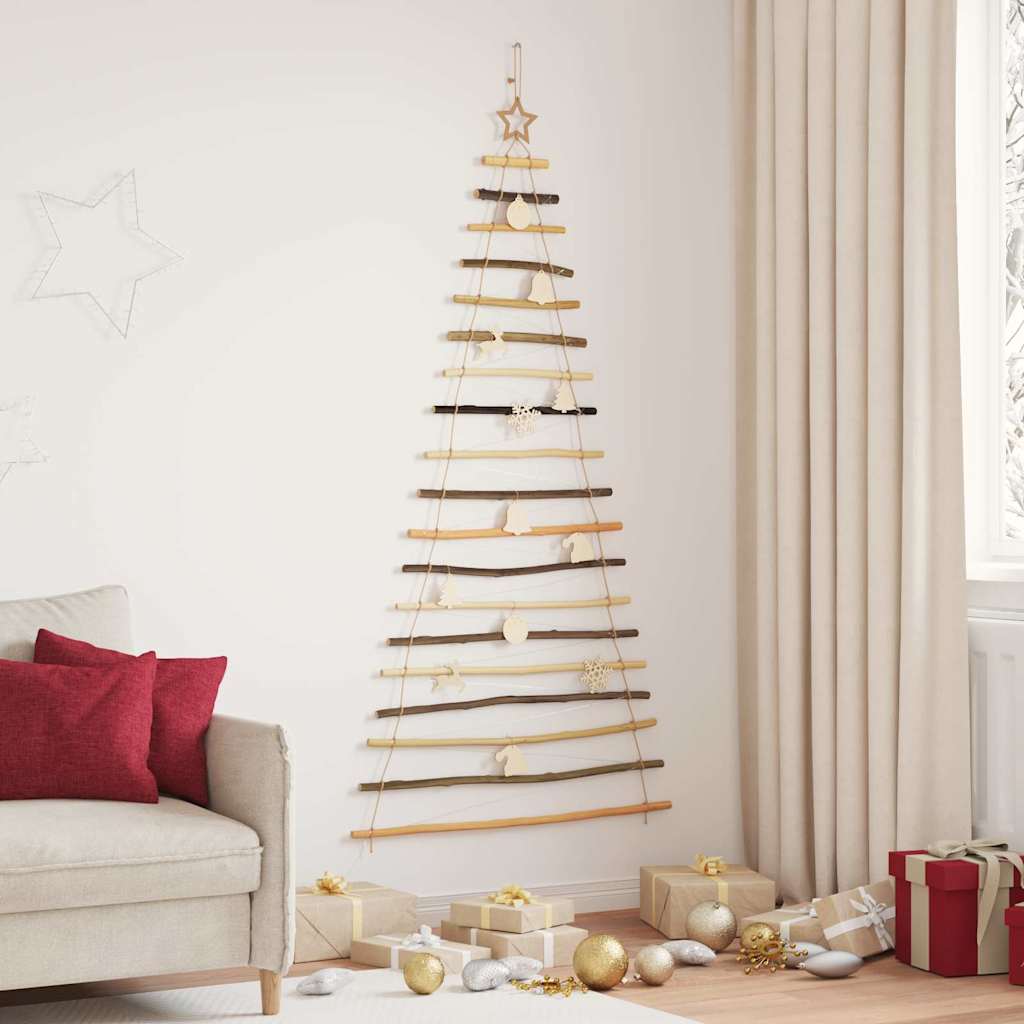 Weihnachtsbaum mit 30 LEDs Natur 90 cm Massives Eschenholz
