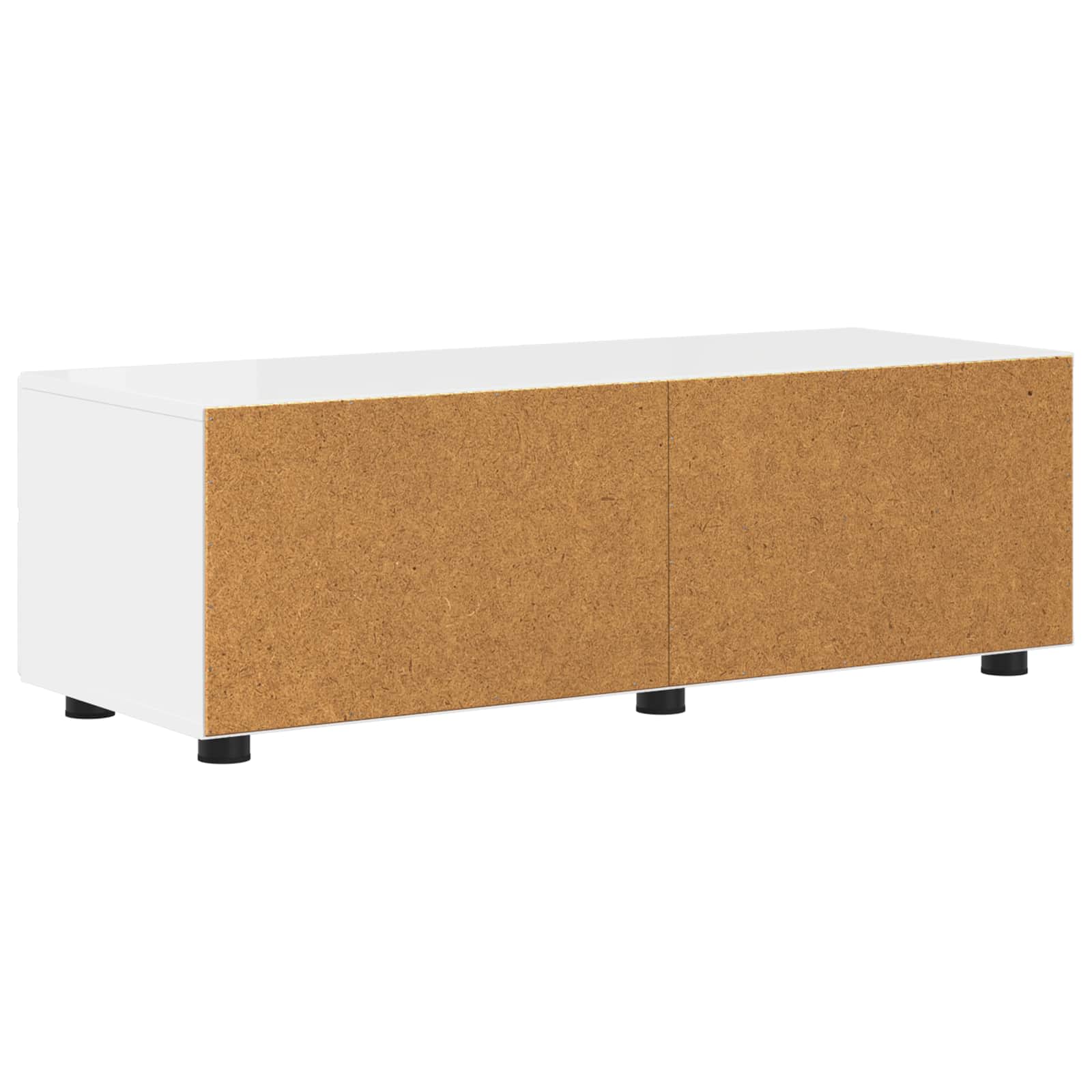 Highboard mit Regal FLORIN Weiß 60 x 35 x 182 cm Holzwerkstoff