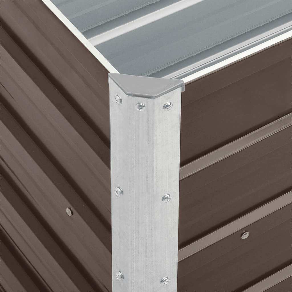 Hochbeet Braun 160 x 80 x 77 cm Verzinkter Stahl