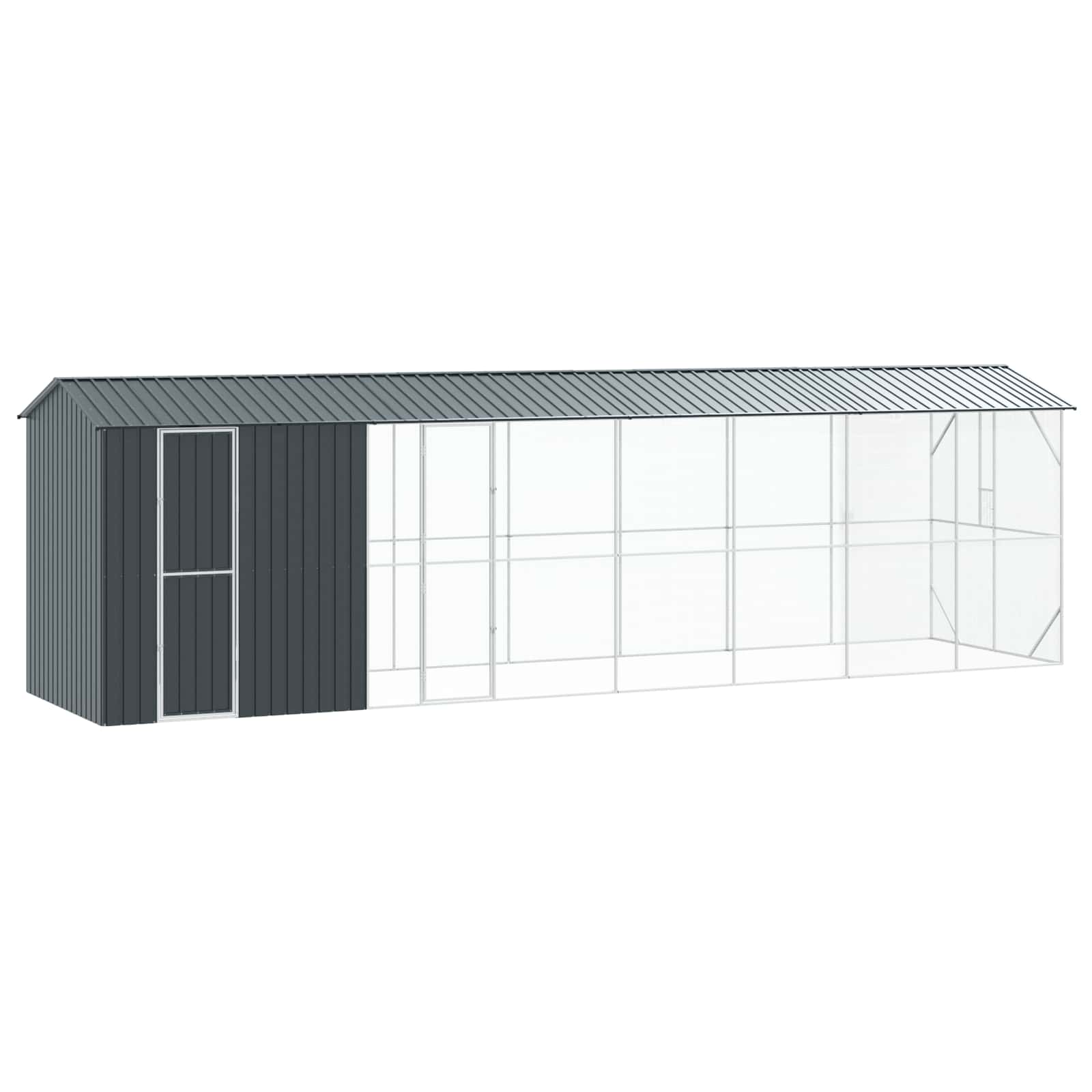 Vogelkäfig Anthrazit 422 x 103 x 142 cm Verzinkter Stahl