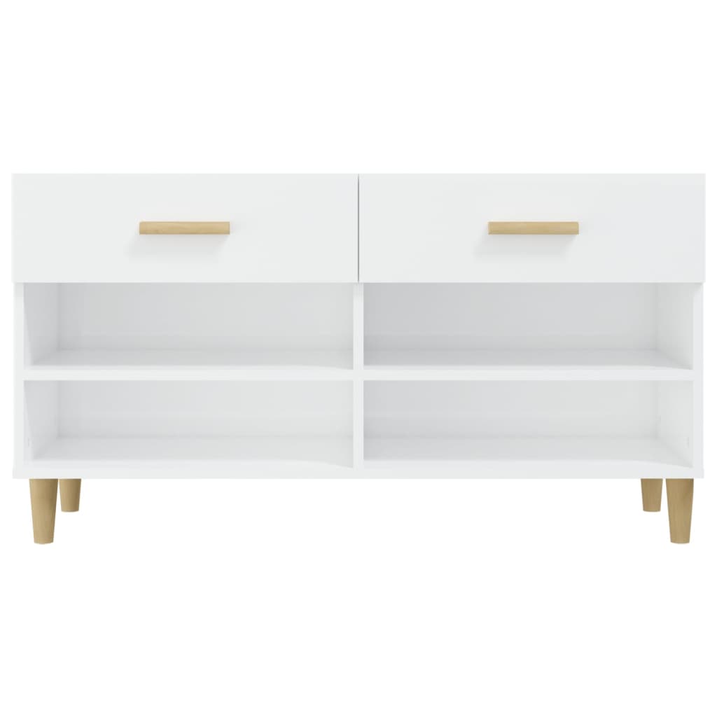 Schuhschrank Weiß 102x35x55 cm Holzwerkstoff