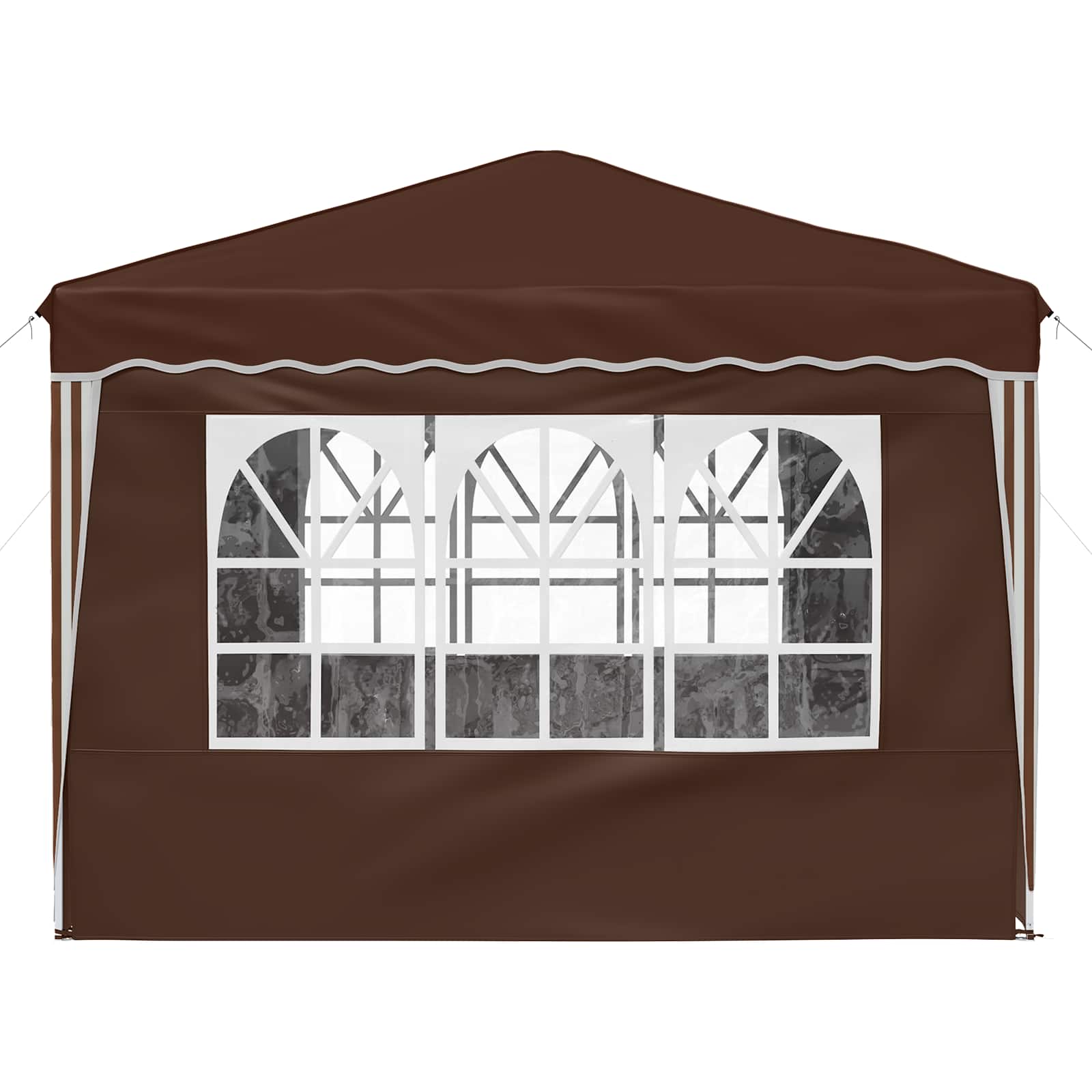 Pop-up Partyzelt 288 x 288 x 245 cm Creme Oxford-Stoff