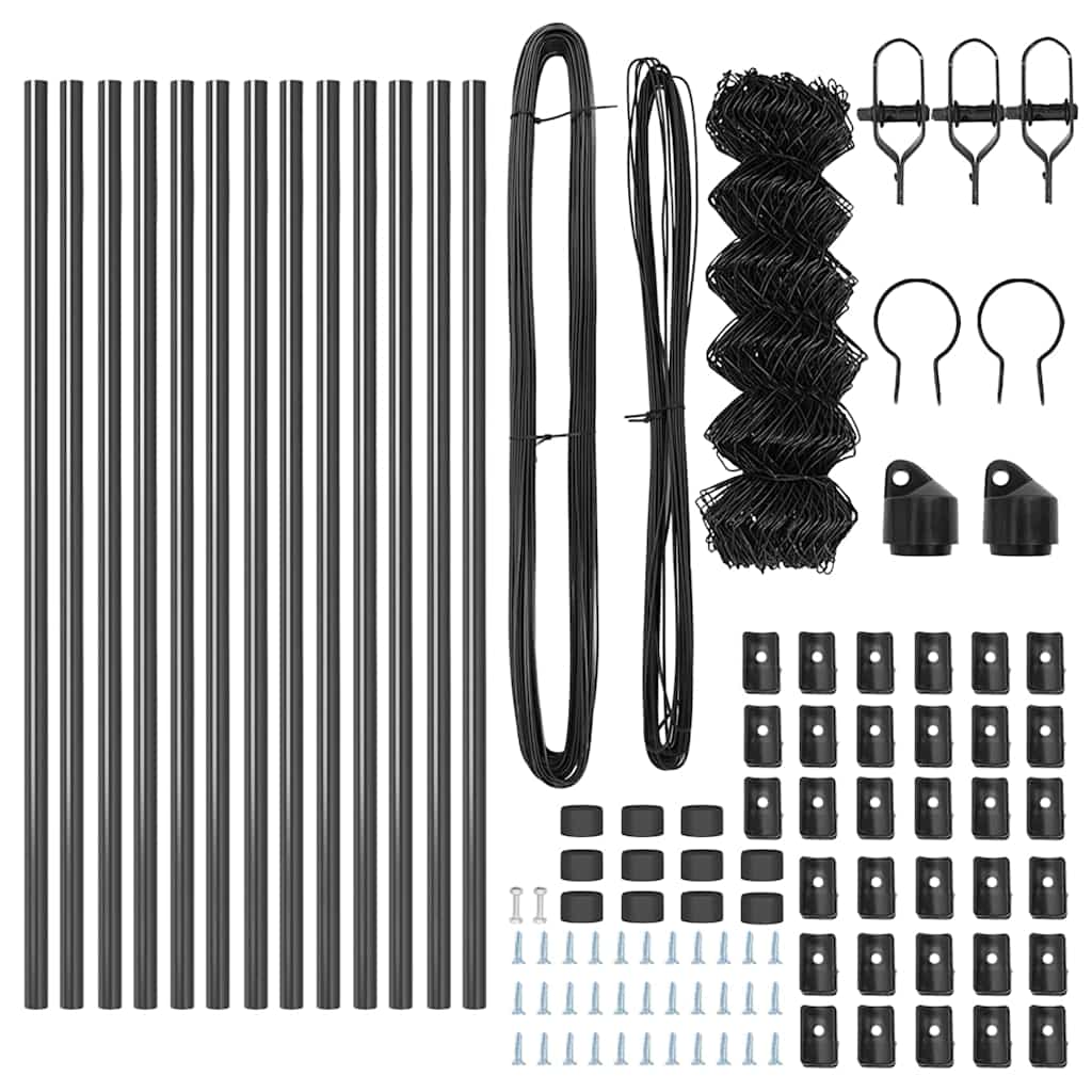 Outdoor Kettenglied-Zaun Erdfixierung 10 x 0,4 m Grün Netz