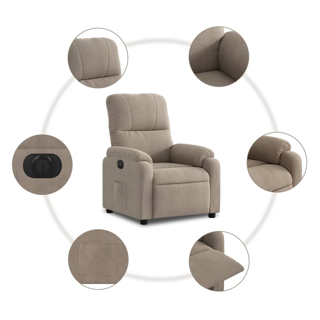 Relaxsessel Elektrisch Braun Mikrofasergewebe