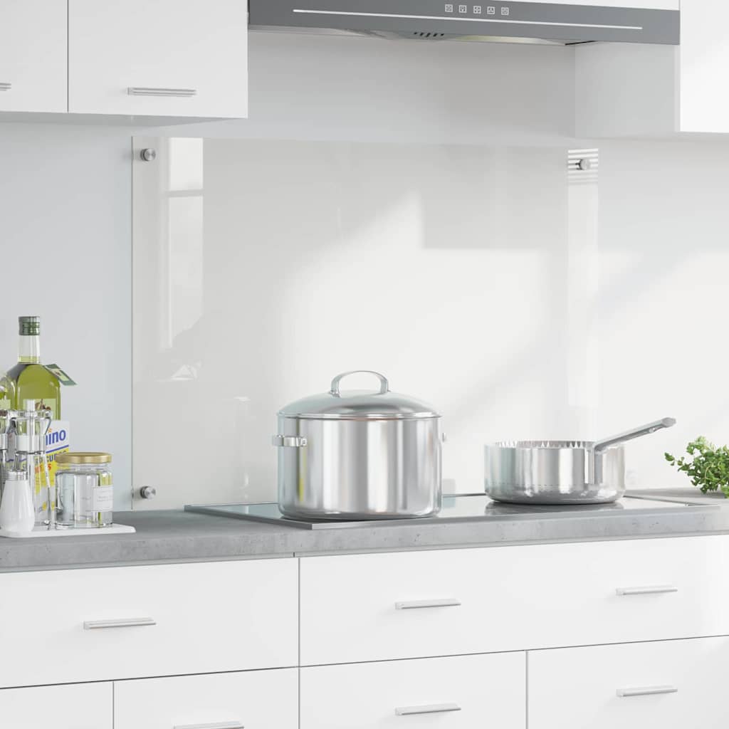 Küchenrückwand 2 pcs Weiß 70 x 40 cm Gehärtetes Glas