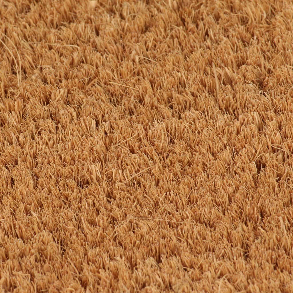 Fußmatte Schwarz Halbrund 60x90 cm Kokosfaser Getuftet