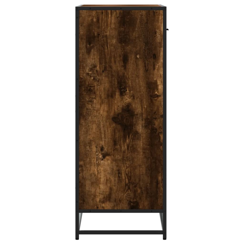 Schuhschrank Schwarz 75x38x97,5 cm Holzwerkstoff Metall